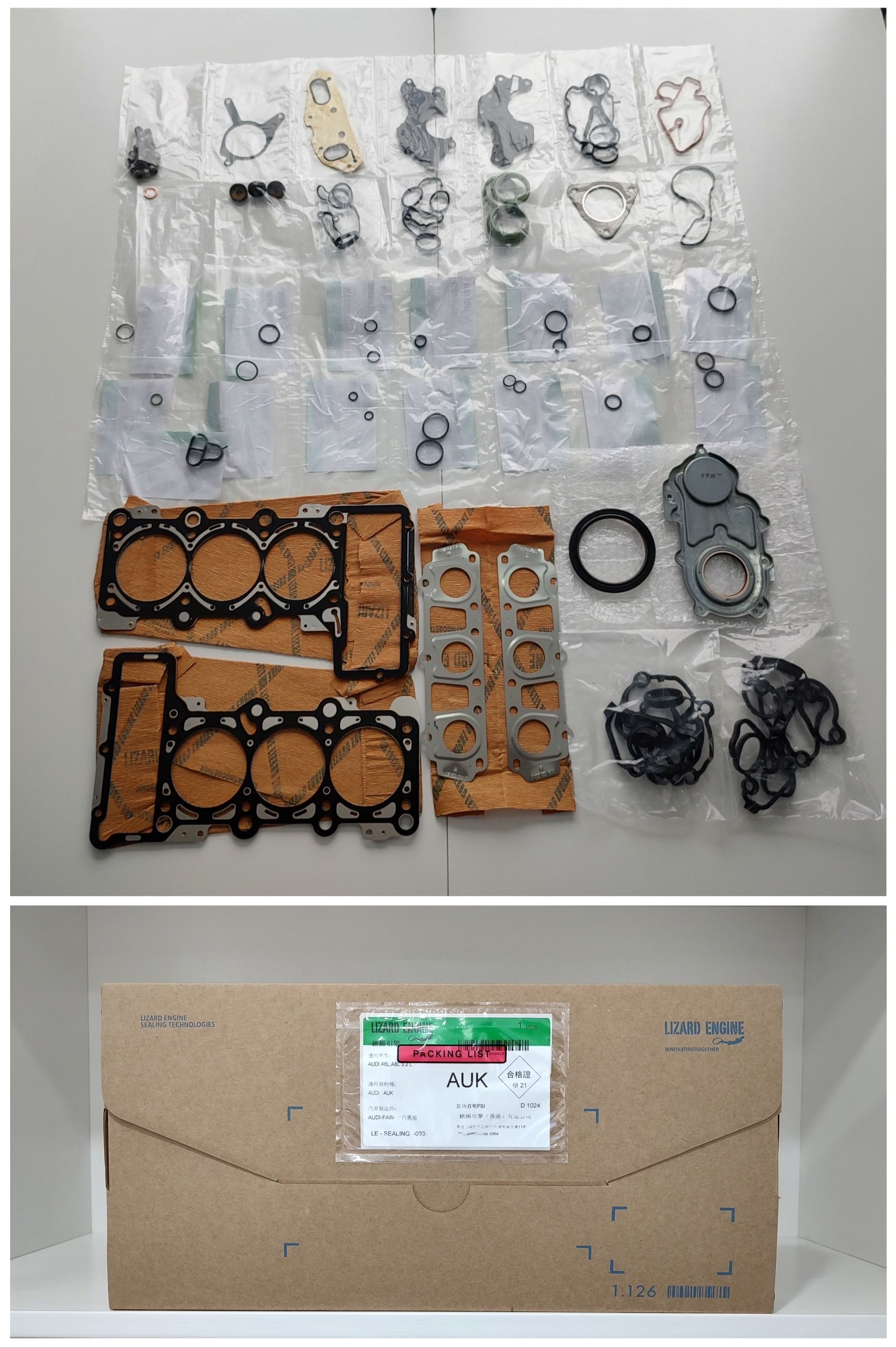 Genuine OEM VW Audi Lizard Engine and Bayern Motors Complete Cylinder Head Repair Gasket Kits