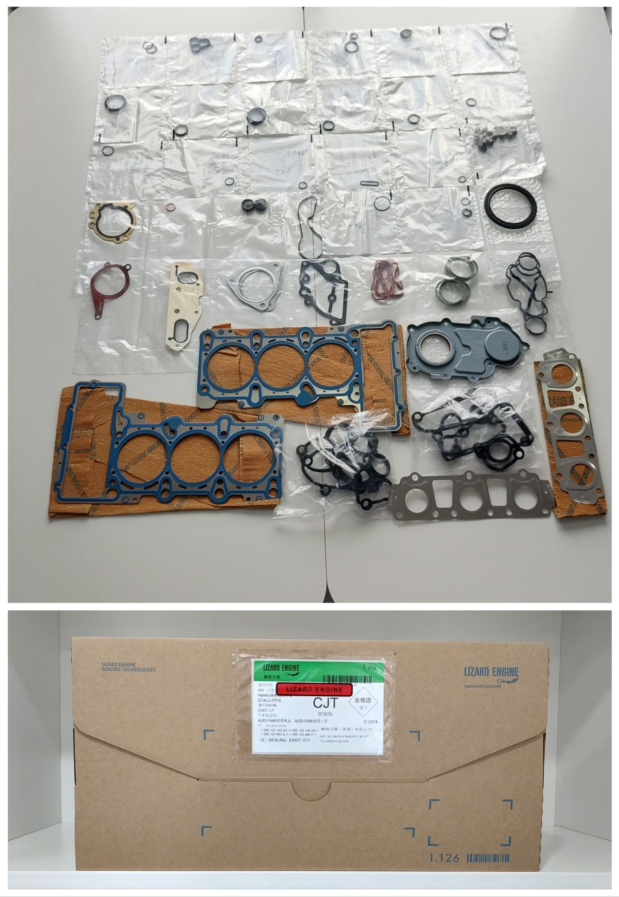 Genuine OEM VW Audi Lizard Engine and Bayern Motors Complete Cylinder Head Repair Gasket Kits