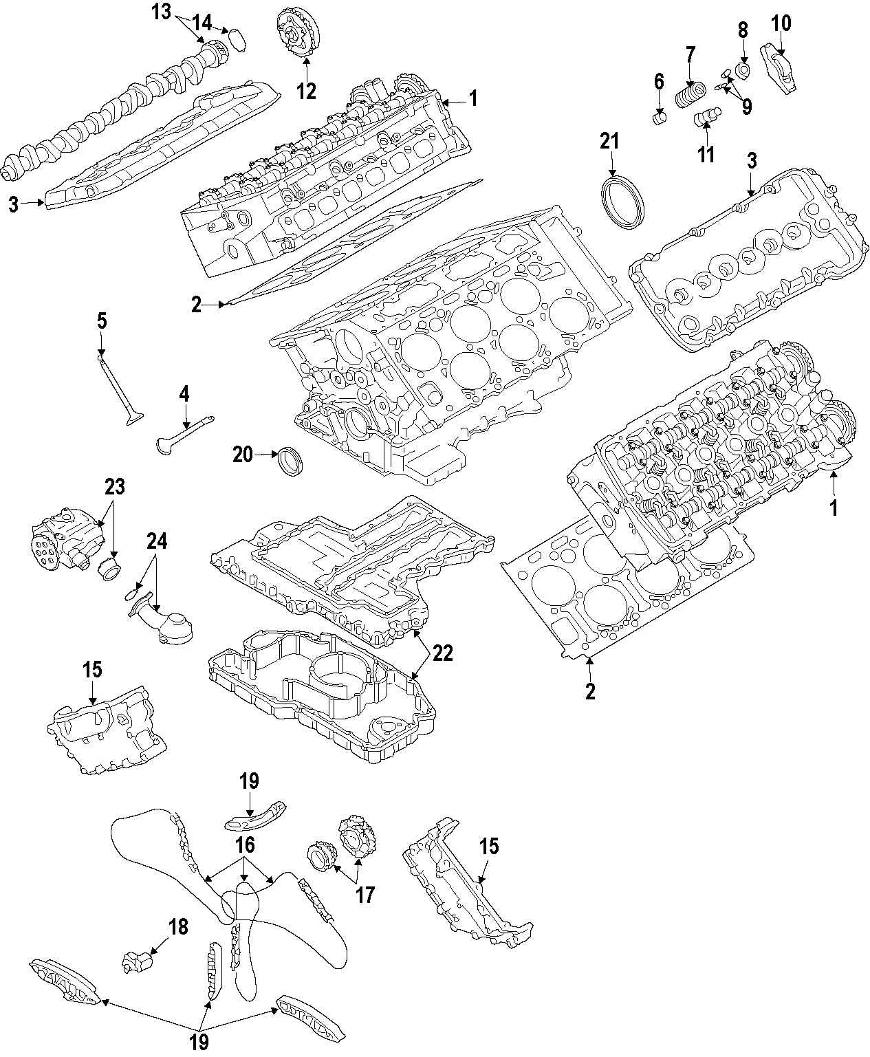 Genuine OEM Audi VW & Bayern Automotive Timing Chain Covers