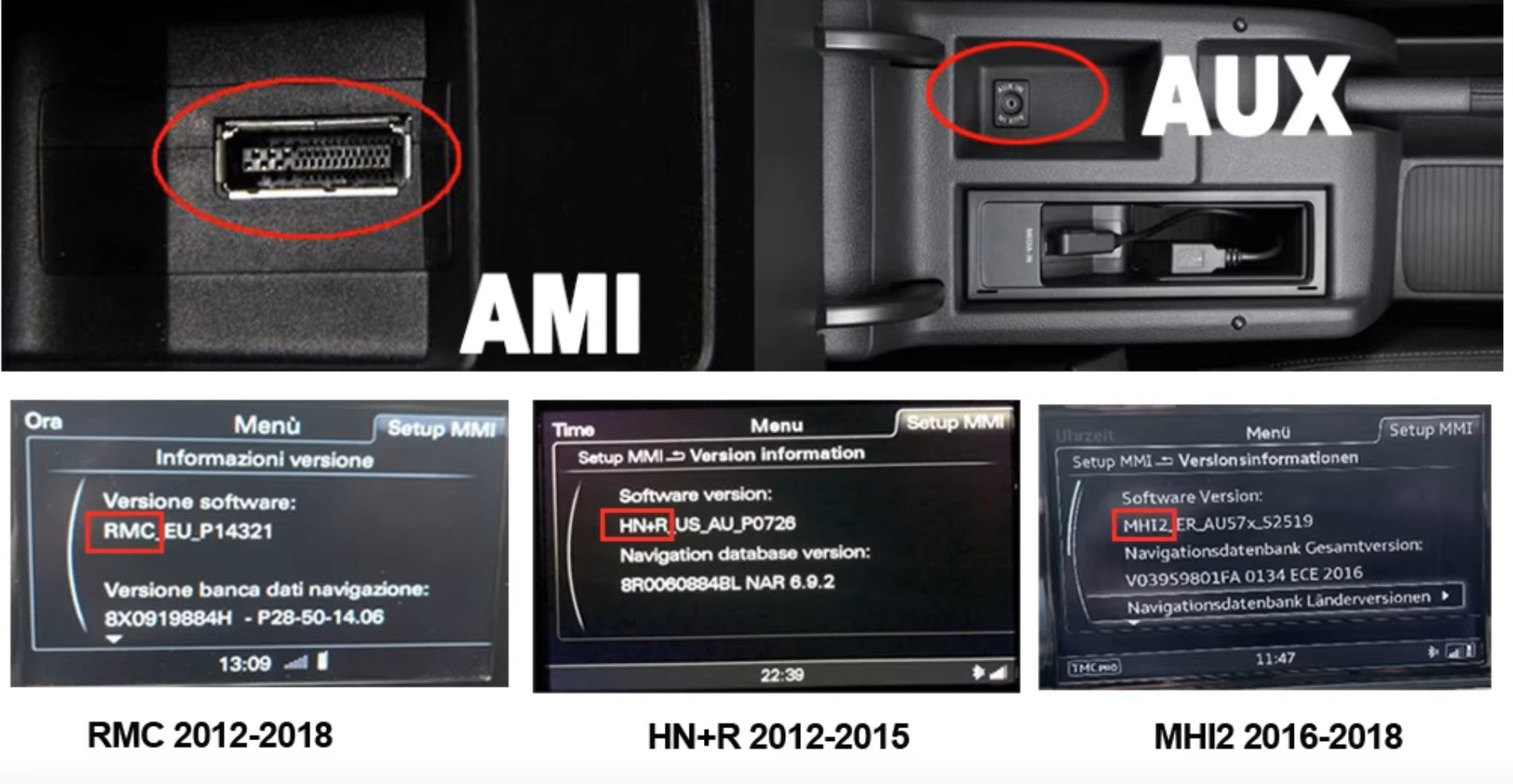 Premium Upgrade 8.8" Touchscreen for Audi A6 A7 C7 C7.5 2012-2018 OEM RMC HNR MHI Featuring Android 14 Wifi 4G Multimedia