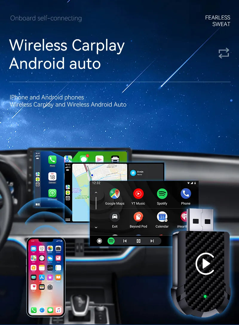 Bayern MotorWerks CarPlay Android Wireless Mini USB Adapter