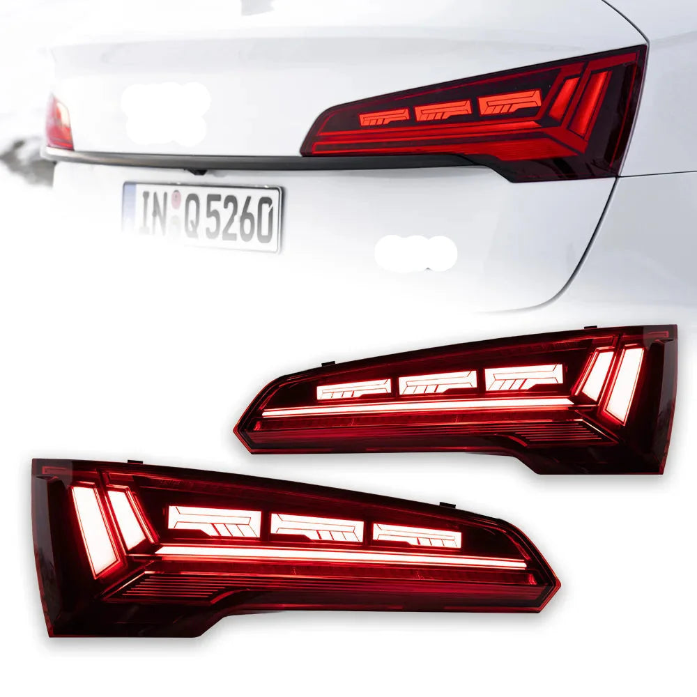 Taillight Dynamic Signal Animation fits Audi Q5 2018-2021 with Rear Lamp Stop Brake & Reverse